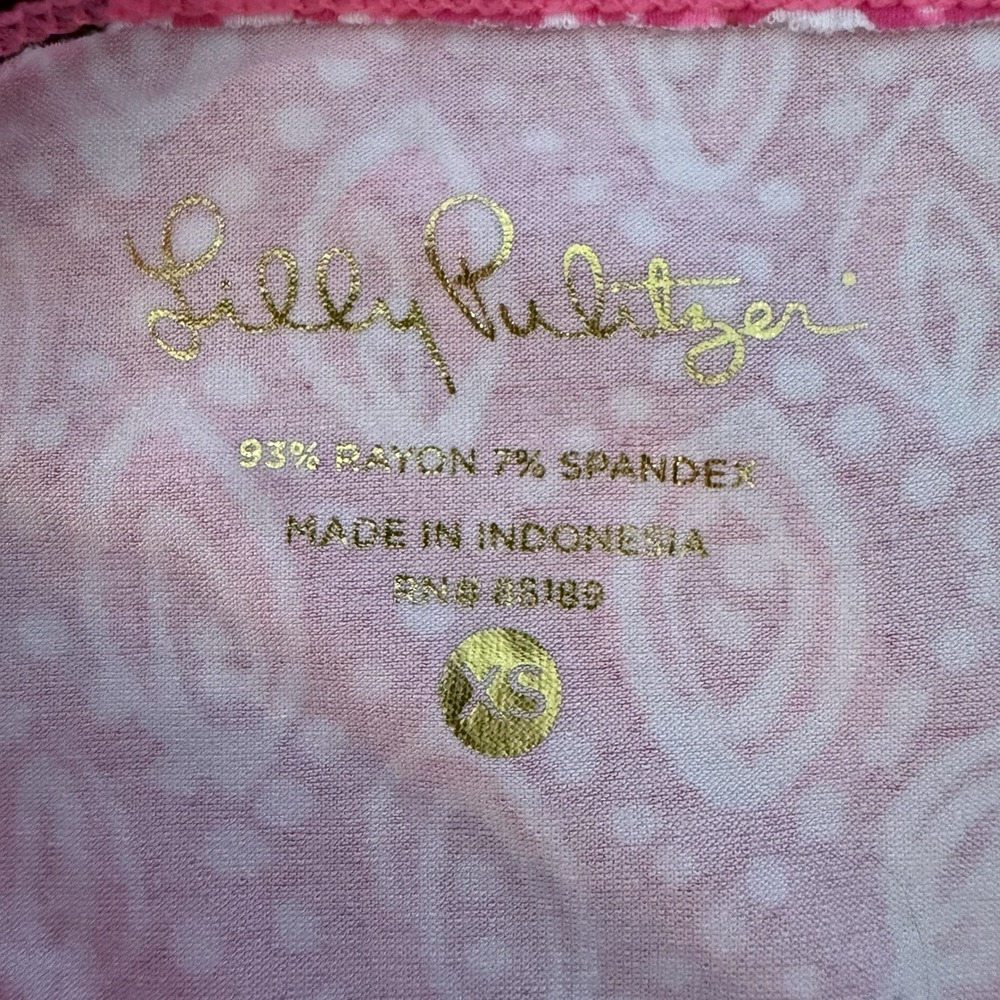 Lilly Pulitzer Pink Coco Safari Pineapple Ophelia Swing Dress Size‎ XS - Picture 3 of 7